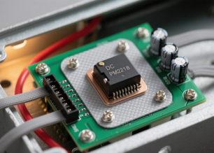 無硅導(dǎo)熱墊片在PDU內(nèi)部貼合圖